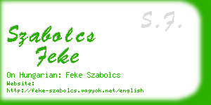 szabolcs feke business card